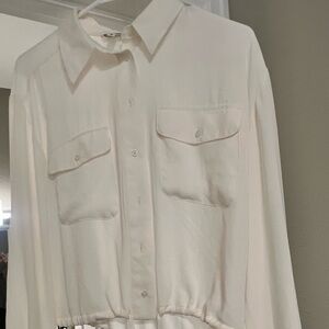 Express Cream Button-Up Shirt